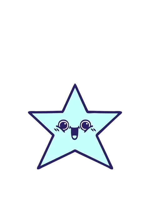 Rise and float animation of cute cartoon of a star fish Stock Footage 324274042