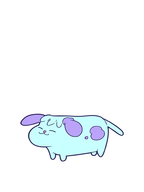Rise and float animation of cute dog doodle Video stock 324274768