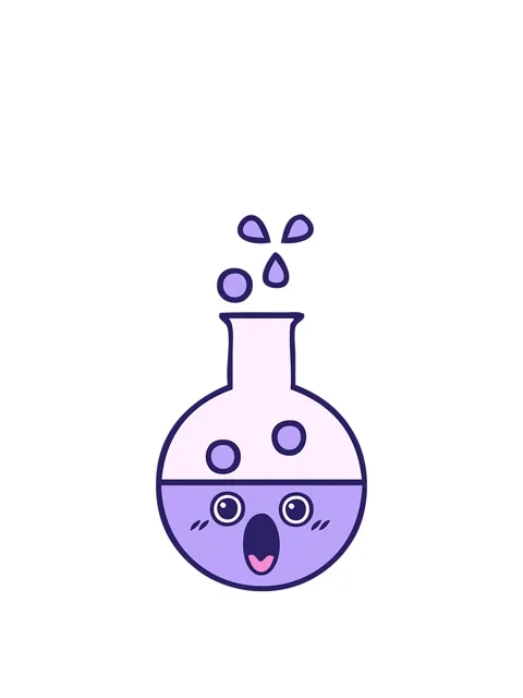 Rise and float animation of cute cartoon of a test tube Stock Footage 324350345
