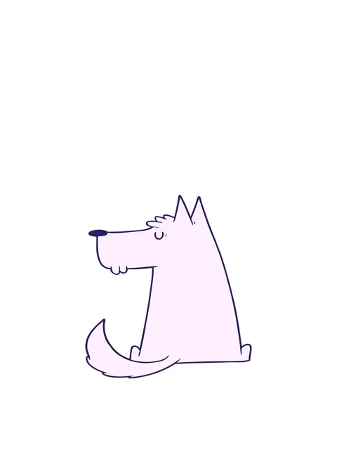 Rise and float animation of cute cartoon dog Video stock 324490378