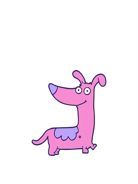 Rise and float animation of dog doodle Video stock 324145933
