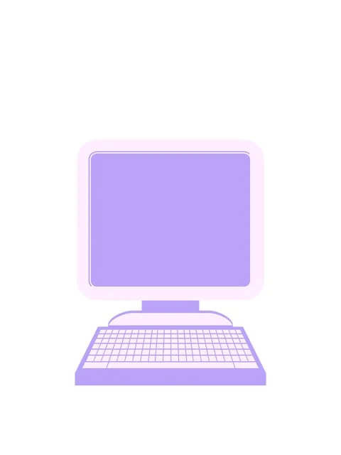 Rise and float animation of Flat colour illustration of a computer Stock Footage 324347749
