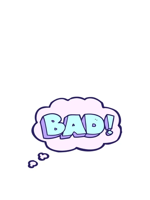 Rise and float animation of freehand drawn thought bubble cartoon Bad symbol Video stock 324069160