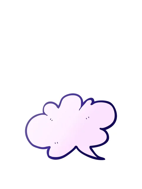 Rise and float animation of freehand drawn cartoon cloud speech bubble Stock Footage 324177921