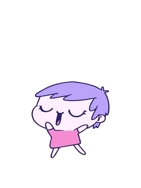 Rise and float animation of freehand drawn cartoon of cute kawaii short hai.. Stock Footage 324201443