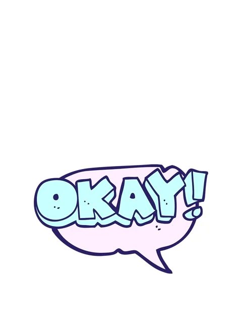 Rise and float animation of freehand drawn speech bubble cartoon okay symbol Video stock 324389592
