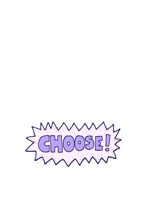 Rise and float animation of hand drawn doodle style cartoon choose symbol Video stock 323595545