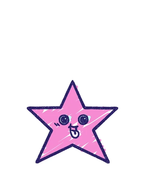 Rise and float animation of Happy Star Chalk Drawing Stock Footage 324168722