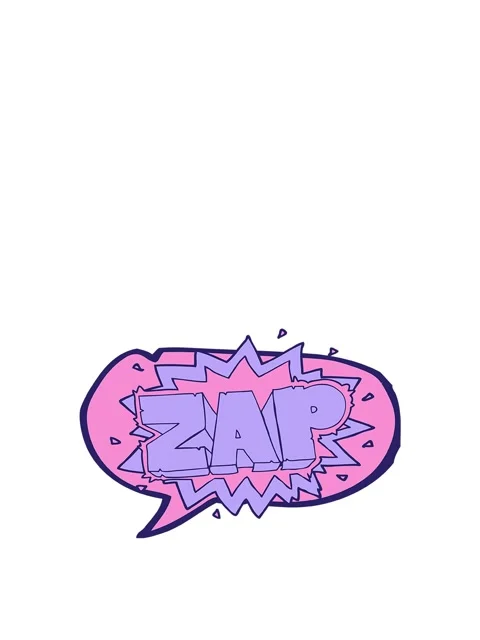 Rise and float animation of happy freehand speech bubble cartoon zap explos.. Video stock 324455231