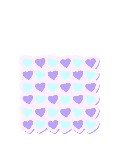 Rise and float animation of hearts repeat pattern sticker Stock Footage 324208327