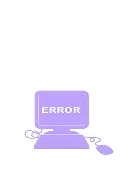Rise and float animation of illustration of a computer error icon Stock Footage 324126987