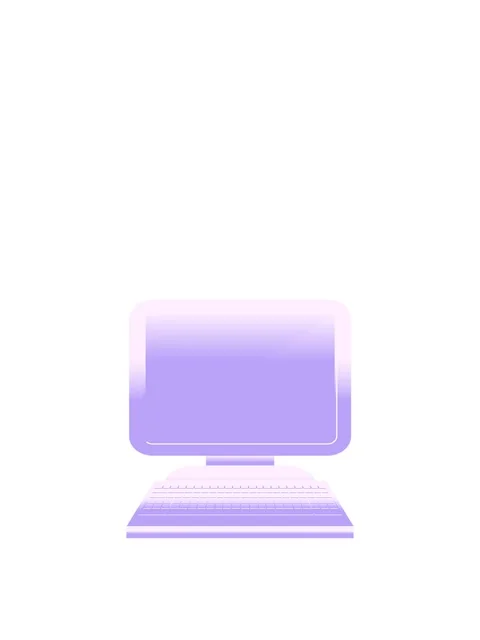 Rise and float animation of illustration of a computer in flat colour Video stock 324184894