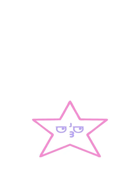 Rise and float animation of line drawing cartoon of a star fish icon Stock Footage 324122950