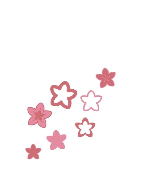 Rise and float animation of multiple flowers form a japnese floral pattern Stock Footage 324452915