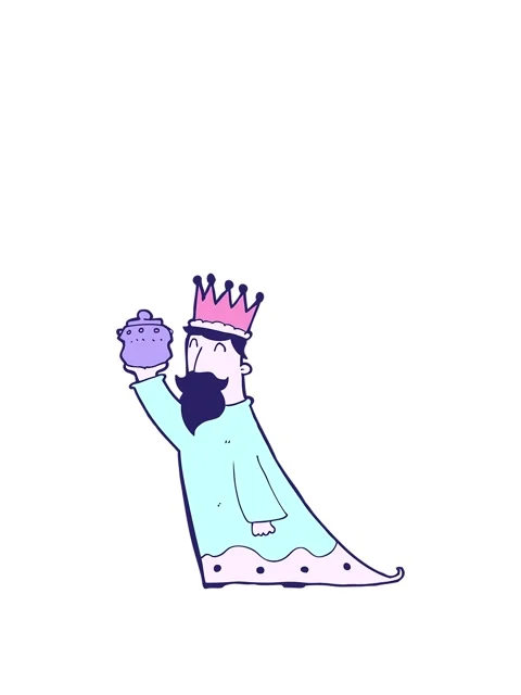 Rise and float animation of one of the three wise men illustration Stock Footage 324311783