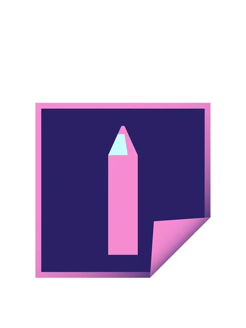 Rise and float animation of pink coloring pencil graphic vector illustratio.. Stock Footage 324330985
