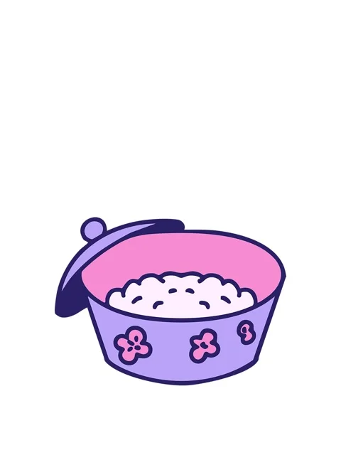 Rise and float animation of a pot of steamed rice design Stock Footage 324410789