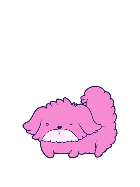 Rise and float animation of quirk cartoon dog Video stock 324134093