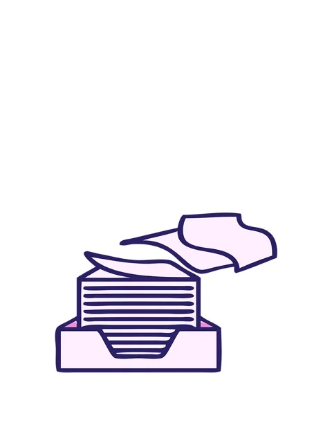 Rise and float animation of shaded cartoon of a stacked papers Stock Footage 324350376