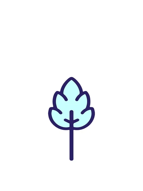 Rise and float animation of simple spring leaf Video stock 323601485