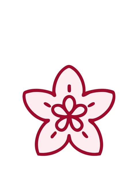 Rise and float animation of singular japanese style flower design Stock Footage 324439753