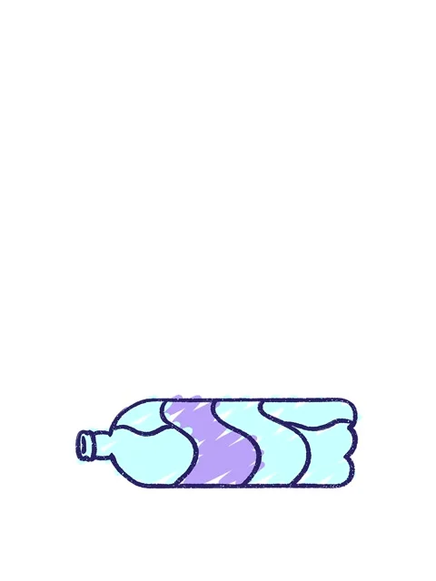 Rise and float animation of Soda Bottle Chalk Drawing Vídeos de archivo 324302725