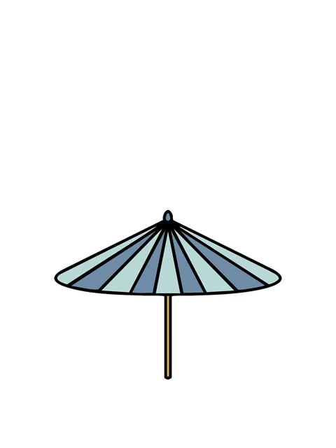 Rise and float animation of traditional japanese waxed paper parasol 動画素材 324242901