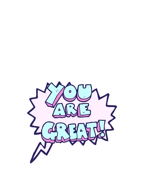 Rise and float animation of you are great freehand drawn speech bubble cart.. Video stock 323593712