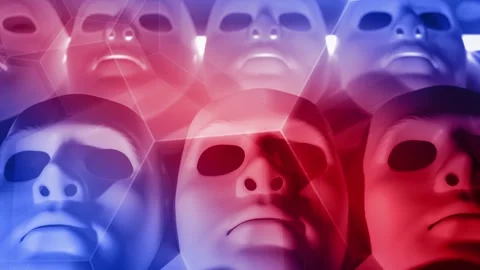 The rise of artificial faces unveiling the cybernetic world of robot faces Stock Footage 246614287
