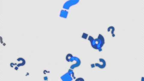 The Rise Of Blue Question Marks From The Ground Stock Footage 312582859