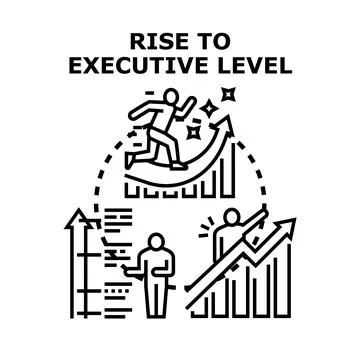 Rise to executive level career development advancement Ilustración de archivo