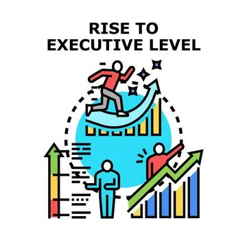 Rise to executive level career development advancement Ilustración de archivo