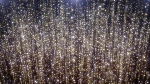 Rise Of Golden Particles Stock Footage 231234136