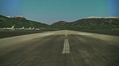 The rise of a jet plane Video stock 10605083