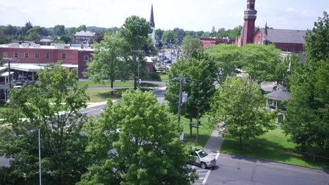 Rise Over Easthampton, MA Stock Footage 329314305