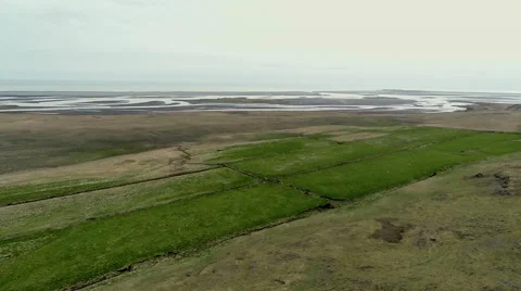 Rise over the green fields. Stock Footage 54271581