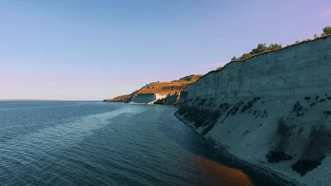 Rise over the river cliff Video stock 115240293