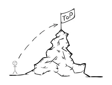Rise to the top Stock-Illustration