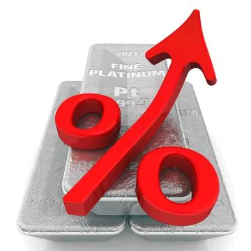 The rise in the value of platinum 스톡 일러스트