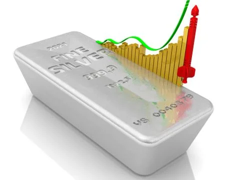 The rise in the value of silver 库存插图