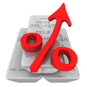 The rise in the value of silver Stock-Illustration