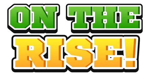 On the rise word logo Stock Illustration