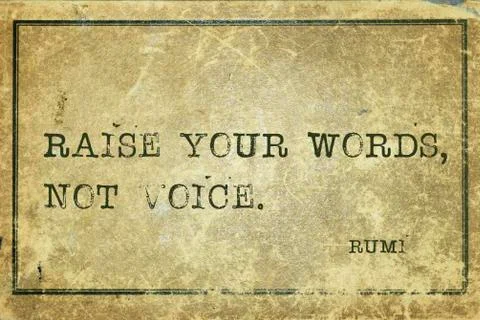 Rise words Rumi Stock Illustration