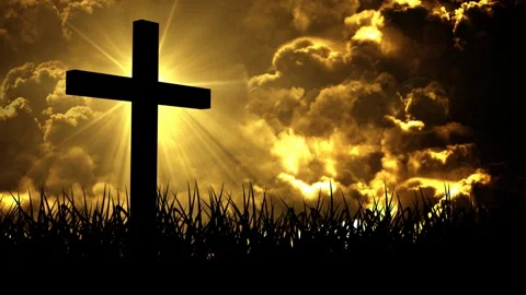 Risen Easter Cross Stock Footage 317840769