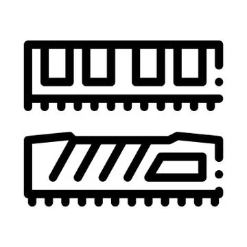 Riser memory cards black icon vector illustration イラスト素材