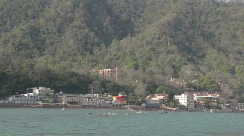 Rishikesh-Banks of the Ganges Stock Footage 38308775