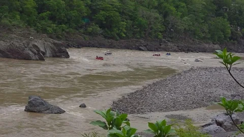 Rishikesh Boating: Where Adventure Meets Serenity Stock Footage 313564326