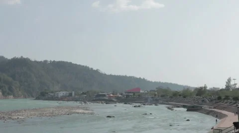 Rishikesh-Ganges River 2 Stock Footage 38308840