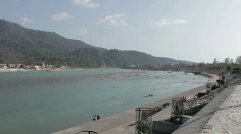 Rishikesh-Ganges River Stock Footage 38305707