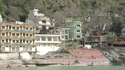 Rishikesh-Ghats Stock Footage 38380159
